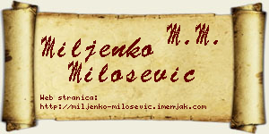 Miljenko Milošević vizit kartica
